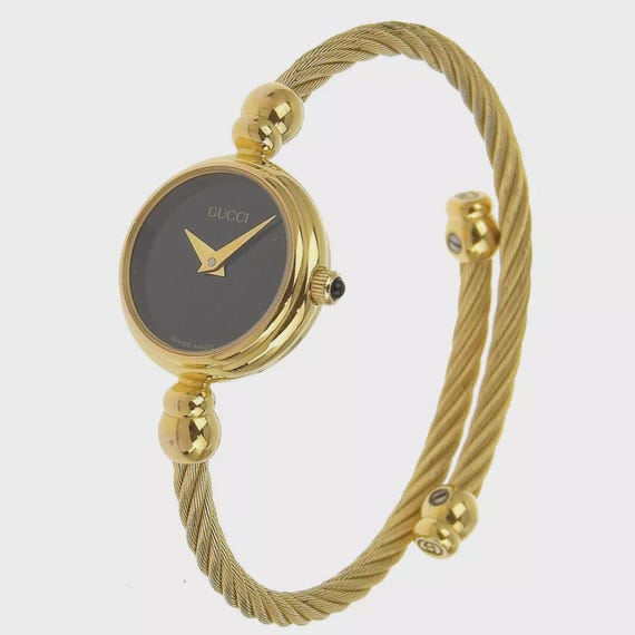 ヴィンテージ GUCCI 2700 2.L ブラック ダイヤル ゴールド QZ