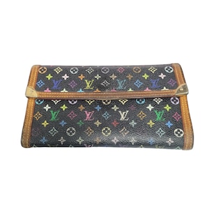 Cartera Louis Vuitton Monogram Multicolor Portefeuille International Monedero de lona con tres pliegues, ¡entrega rápida por FedEx!