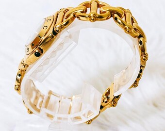 ヴィンテージ GUCCI ホースビット 6400L ホワイトダイヤル ゴールド