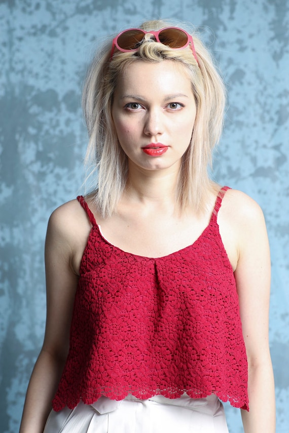 dark red cami