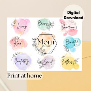 Alles Gute zum Muttertag Feiern Sie Mama Wertschätzung Danke druckbare 13x18 Karte für Mama Geburtstag oder besonderer Anlass Sentimental Geschenk für Mama