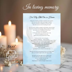 Loss of child, To my Child in Heaven, remembrance poem, funeral poem, Infant loss, Instant Download