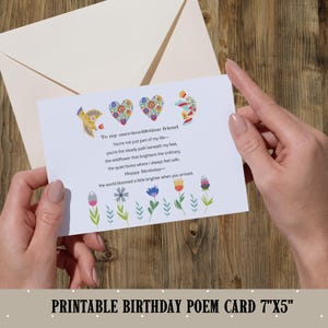 Meilleur poème d'anniversaire, carte d'anniversaire pour votre meilleur ami, téléchargement immédiat