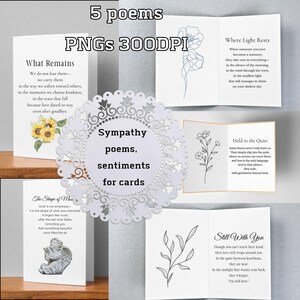 Digitale Briefmarken 'Sympathy', 'Gefühle für drinnen', 'Gedichte für die Karte', Instant Download...