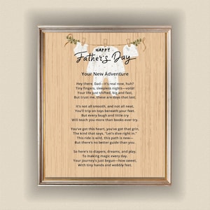 New Dad Poem, lustiges Vatertagsgedicht für neuen Vater, sofortiger Download Geschenk