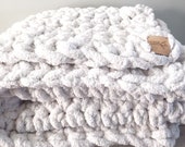 Giant Plush Throw Blanket vegan oversized chenille hygge plush arm knitting weighted blanket large throw