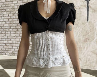 Black Puff Sleeve Ouji Bolero |  M