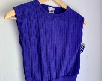Vintage Toddly Winks sleeveless shirt purple girls size 4t 5t new old stock