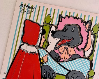 Vintage Playskool Puzzle Little Red Riding Hood 290-08
