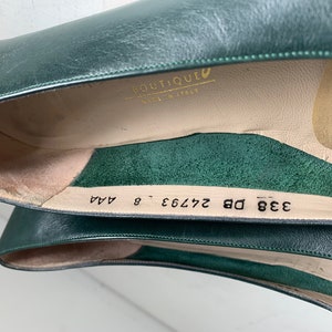 Vintage Salvatore Ferragamo Vera Pumps Dark Green 8AAA - Etsy