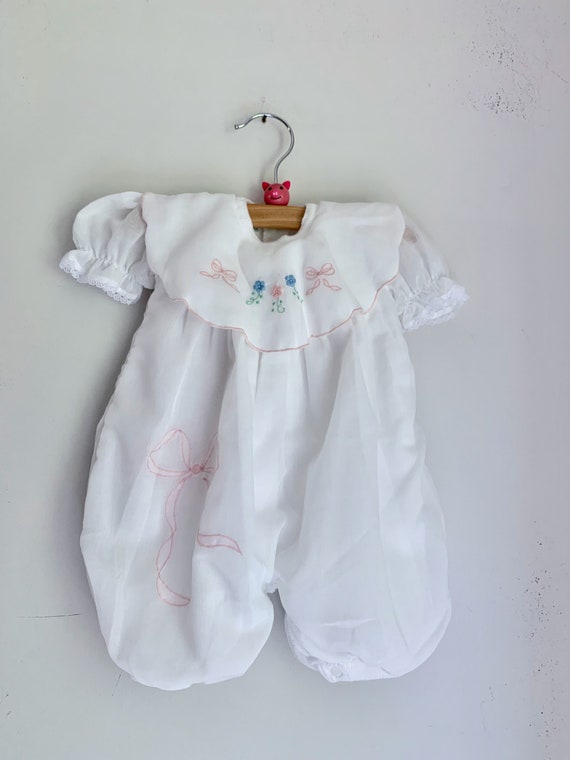 Vintage baby girls romper Landia Columbia 3 to 6 m