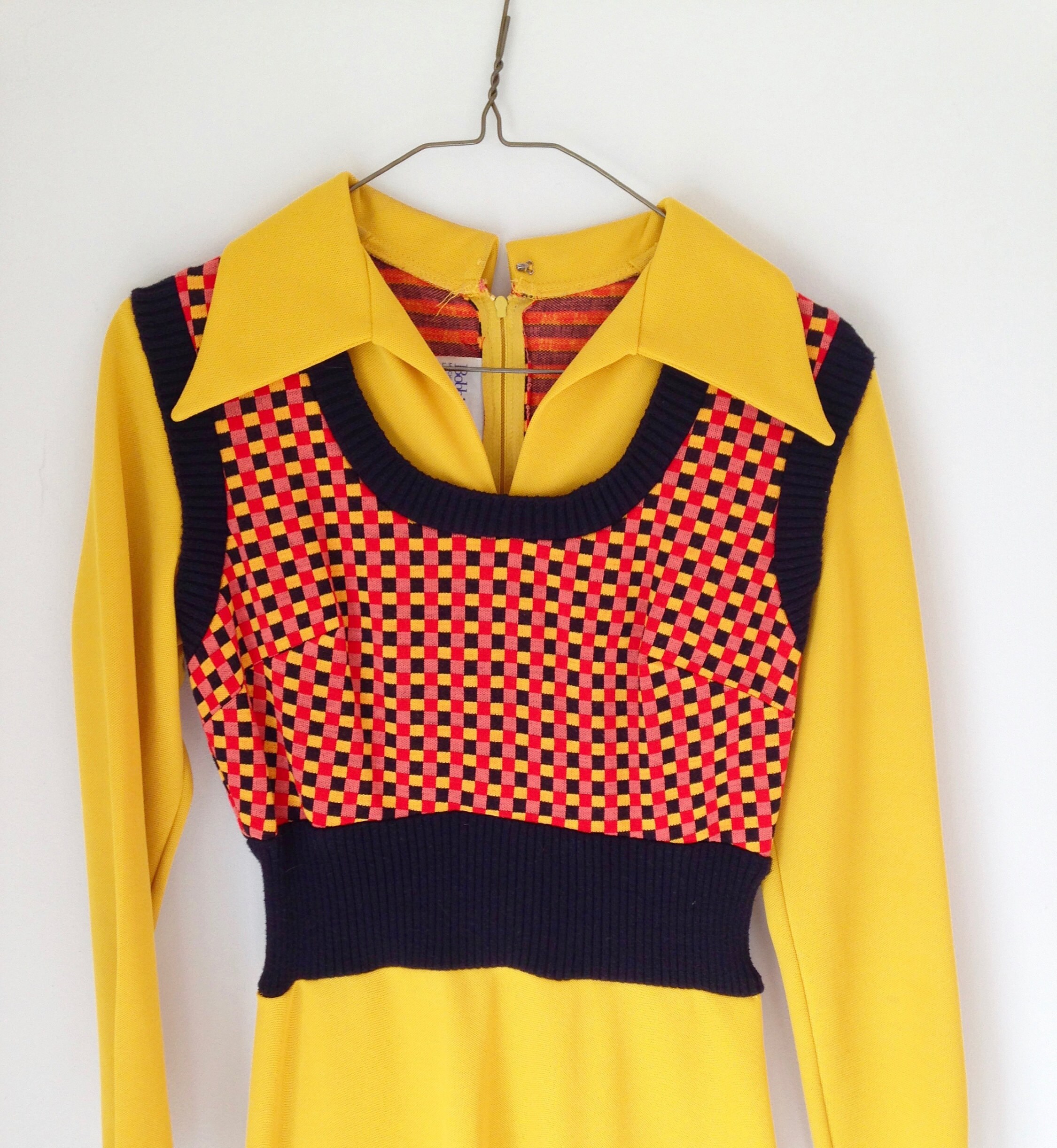 Bobbie Brooks vintage maxi dress ladies size 4 size 6 yellow | Etsy