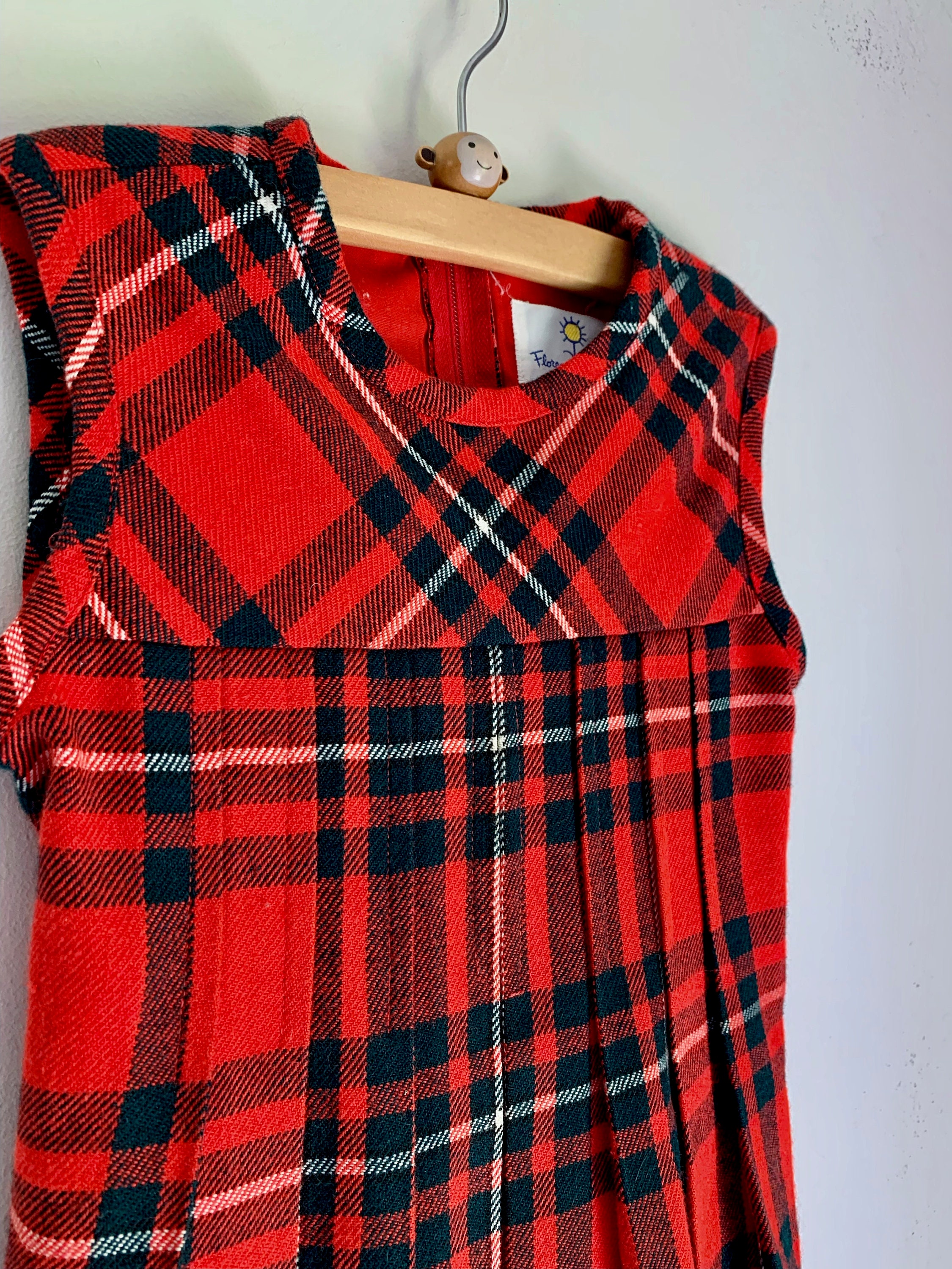 florence eiseman holiday dresses Baby's Plaid Sleeveless Dress - Red w-bright-colors