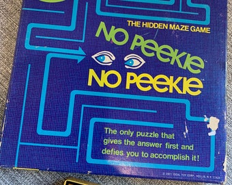 No peekie, no peekie vintage hidden maze game by Ideal.