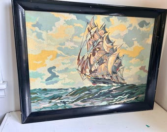 Paint by number  Palmer Paint kit Before the Wind 1952