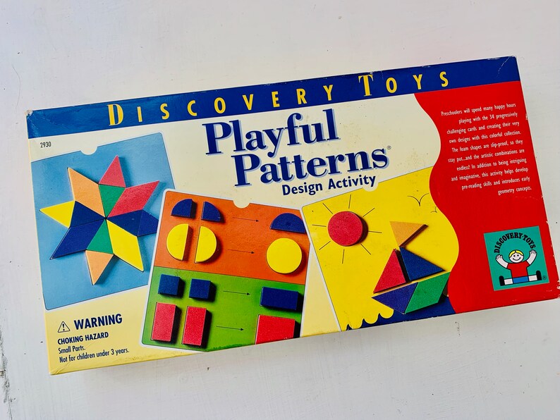 Vintage Discovery Toys Playful Patterns Design Activity Etsy
