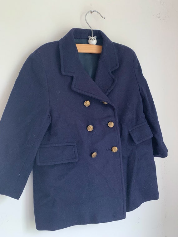 Vintage boys wool peacoat 2t 3t Solitaire Brand Na