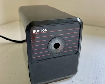 Vintage Boston Electric Pencil sharpener Black and red