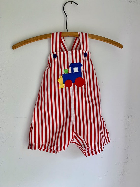 Vintage boys jonjon red and white striped New Old 
