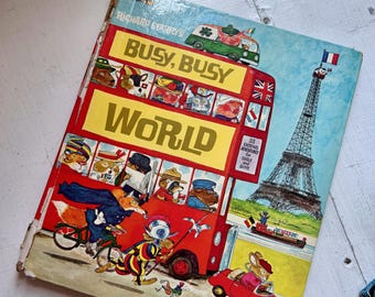 Vintage Richard Scarry Busy busy World Golden Book
