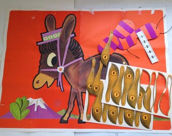 Vintage Pin the Tail on the Donkey Game party game