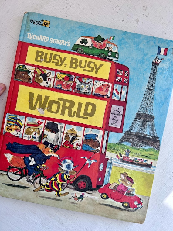 Vintage Richard Scarry Busy Busy World Golden Book - Etsy