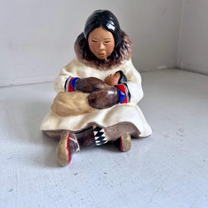 Vintage C. Alan Johnson Eskimo Mother and Child 1962 Kuwana Y17 - Etsy