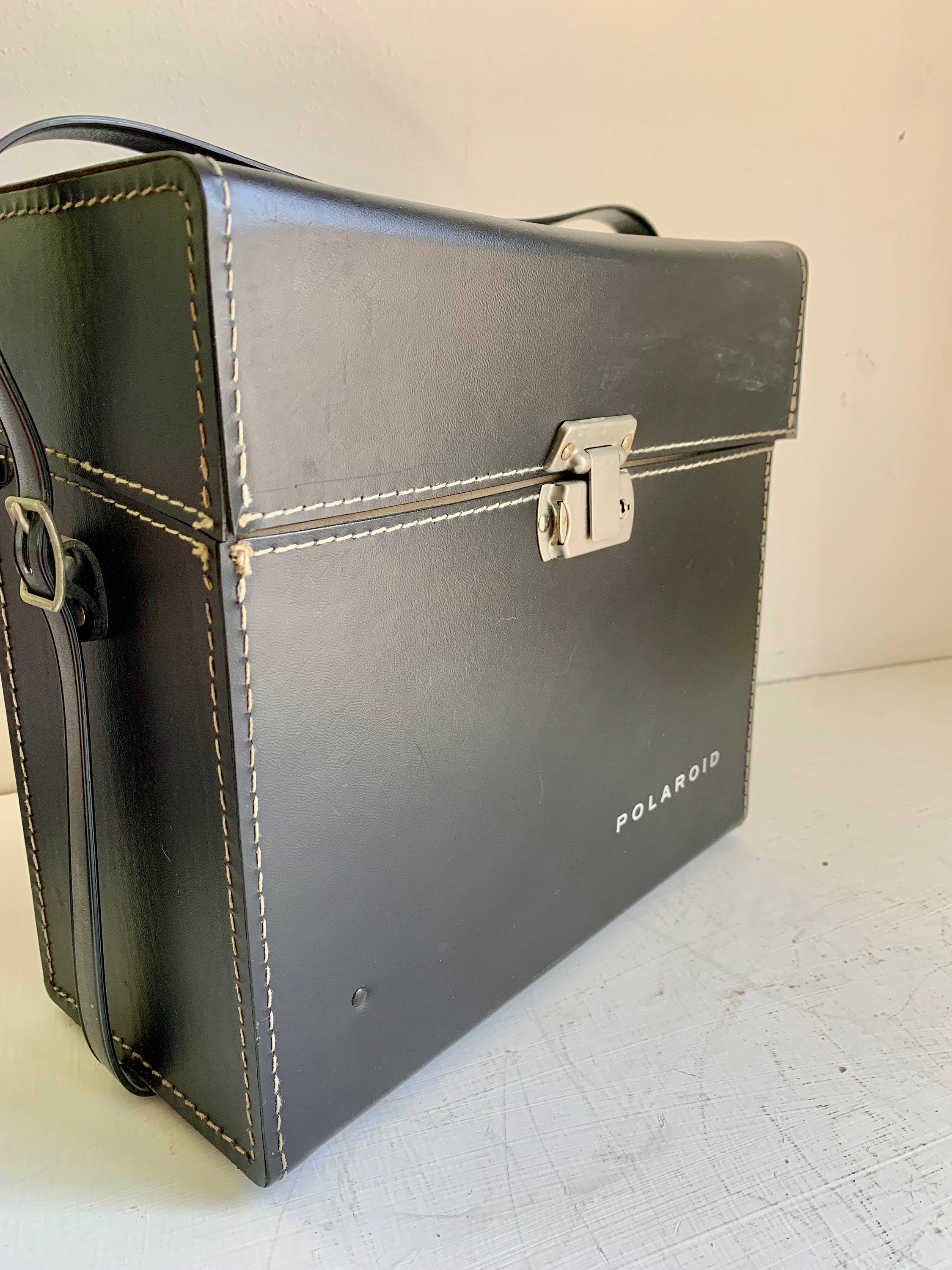 Vintage Polaroid Camera Case Black Leather With Strap - Etsy