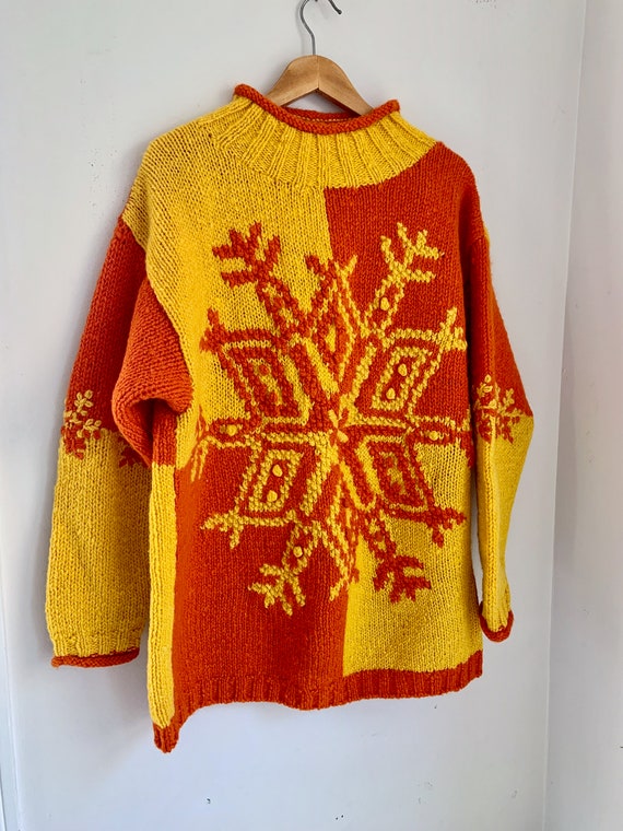 Vintage wool sweater ladies oversized eighties  ex