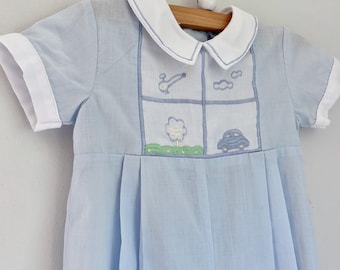 Vintage baby boy pants outfit fancy pleated Carriage Boutiques 12 months