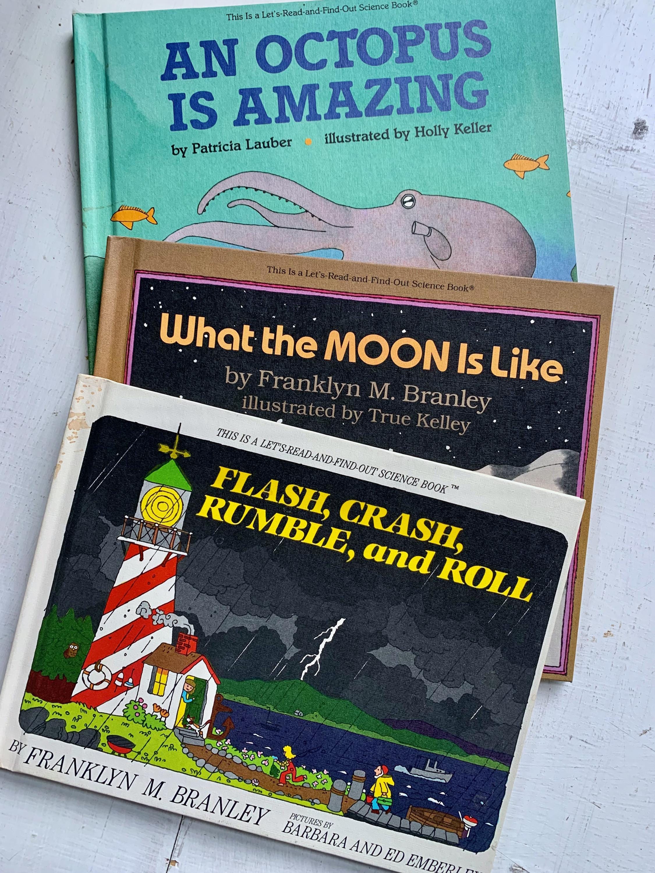 Let's Read and Find Out Science Books: Moon, Octopus, Storm - Etsy