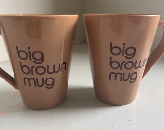 Vintage Bloomingdales Big Brown Mug Pair
