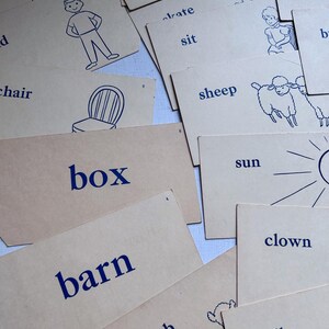 Vintage Primer Flash Cards words and pictures full set Whitman