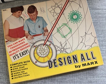 Vintage Design All by Marx Spirograph Original Complete