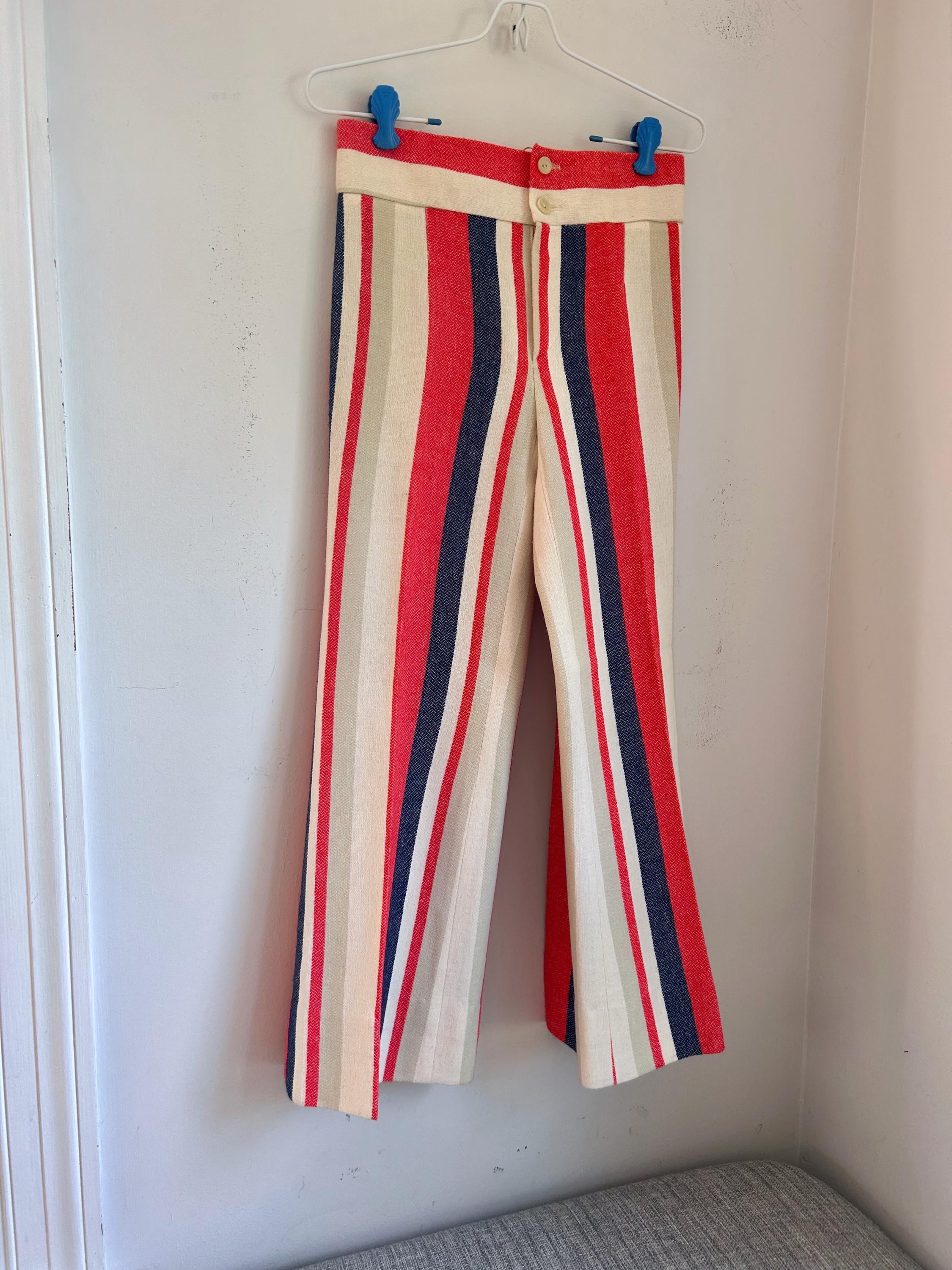 60s Stripe Pants - Etsy