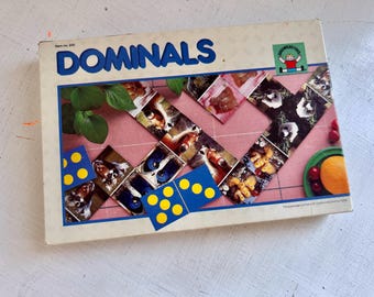 Vintage Discovery Toys Dominals Game Picture Dominoes 80s kids game