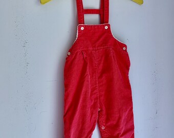 Vintage pink overalls 18 to 24 months corduroy