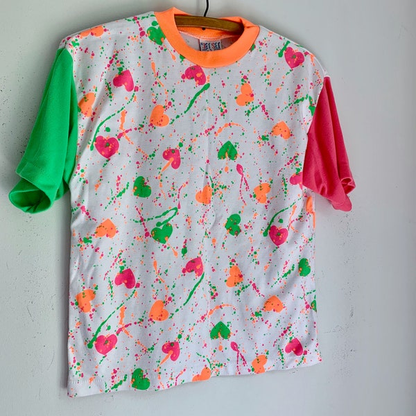 Neon Paint Splatter Etsy