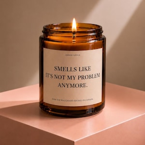 Bougie humoristique « Ce n'est plus mon problème », cadeau pour collègue, cadeau sarcastique pour elle, cadeau pour meilleure amie