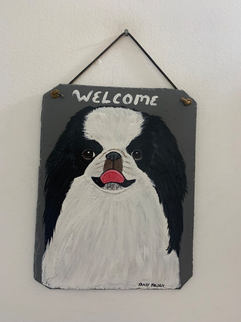 Japanese Chin Dog Welcome Sign image 3