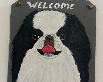 Japanese Chin Dog Welcome Sign