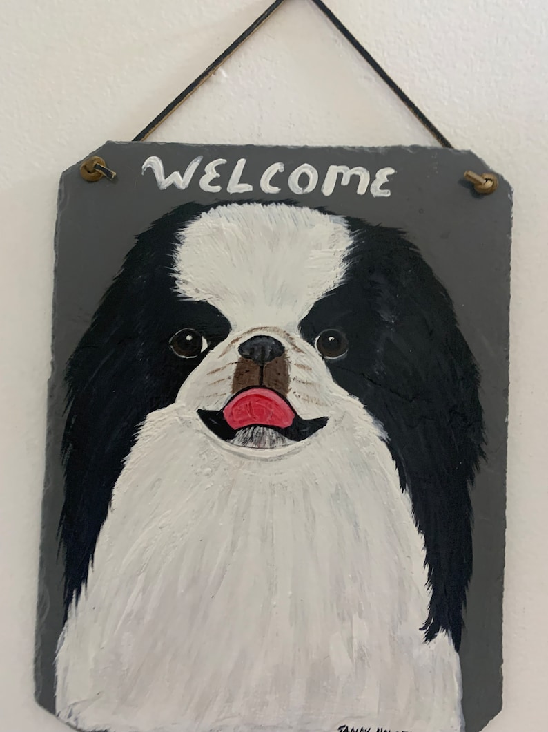 Japanese Chin Dog Welcome Sign image 1