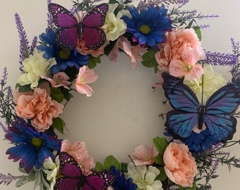 Grapevine Butterfly Wreath New Handmade