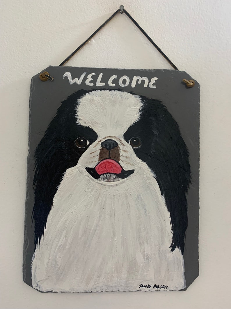 Japanese Chin Dog Welcome Sign image 2