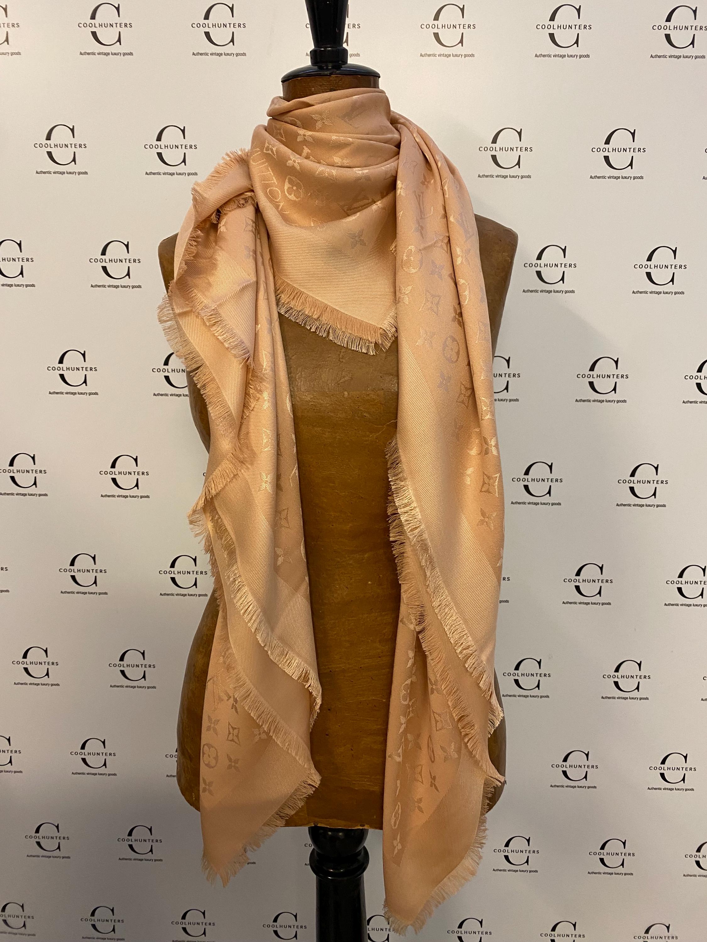 Louis Vuitton maxi stola organza stampa monogram