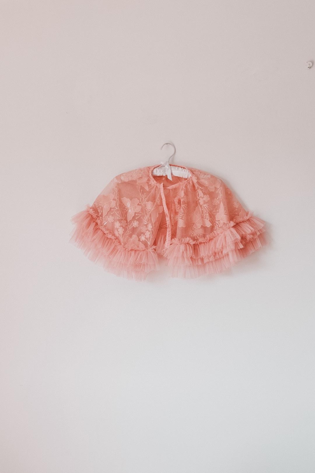 BUTTERFLY TULLE CAPE, Peach Tulle Cape, Tulle Capelet, Tulle Jacket for ...