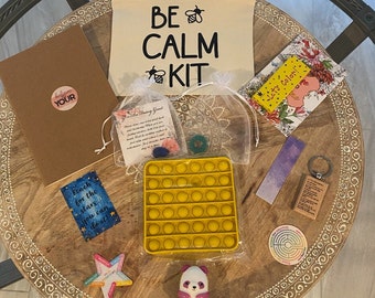Kit Be Calm: kits de alivio del estrés/ansiedad para niños: herramientas de atención plena y relajación, elementos esenciales de bienestar creados por terapeutas experimentados