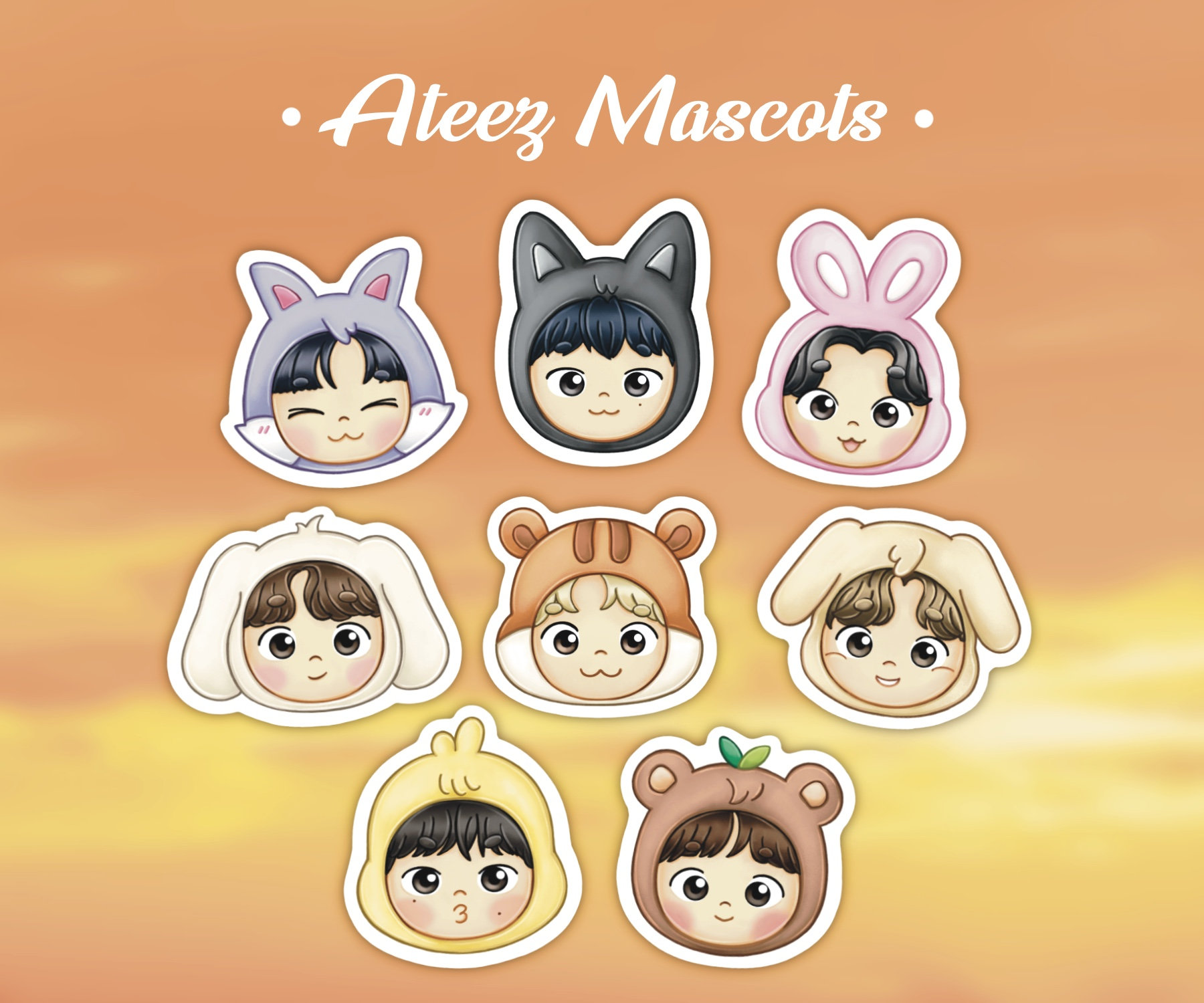 Atz Mascots (aniteez) Stickers - Etsy