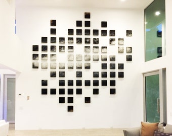Modern Wall Art | Wood Wall Sculpture | Large Wall Art | Art Installation | Black and White | Custom Wall Art | Rosemary Pierce Modern Art