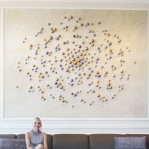 Sphere Wall Sculpture |Circle Wall Art| 3D Wall Art | 3D Wall Sculpture | Ball Wall Art | Large Wall Art |Installation Art | Rosemary Pierce